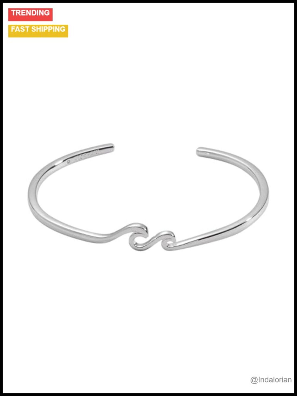 Alex and Ani Wave Cuff Bracelet Polished Metal Nickle-Free Cuff